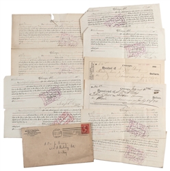  [CHICAGO REAL ESTATE]. Group of 12 Items Related to the Rea...