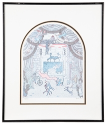  GOREY, Edward (1925-2000). “Gorey Theatre Dance Signed Pri...