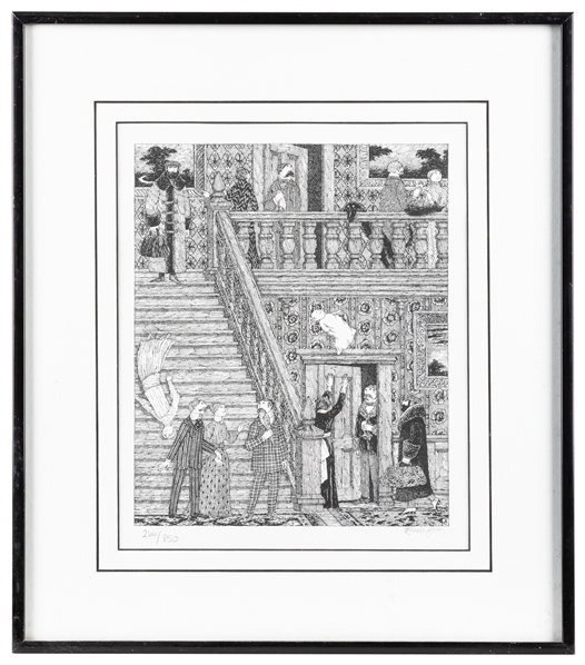  GOREY, Edward (1925-2000). “Hotel" Signed Print. [Signals L...