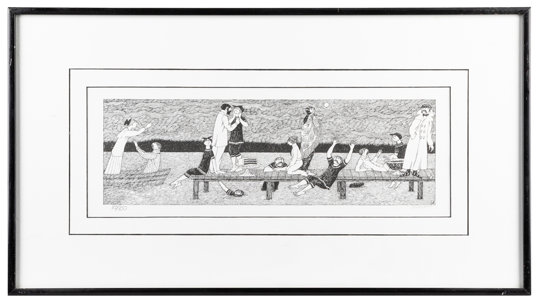  GOREY, Edward (1925-2000). “Summer Joy" Signed Print. [Sign...