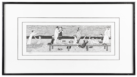  GOREY, Edward (1925-2000). “Summer Joy Signed Print. [Sign...