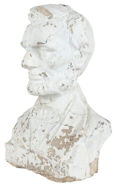 [LINCOLN, Abraham (1809-1865), subject]. Concrete Bust of A...
