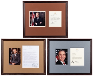  [PRESIDENTS]. Trio of Typed Letters Signed by Modern Presid...