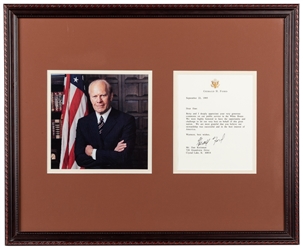  [PRESIDENTS]. Trio of Typed Letters Signed by Modern Presid...