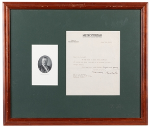  ROOSEVELT, Theodore (1858-1919). Typed Letter Signed to His...