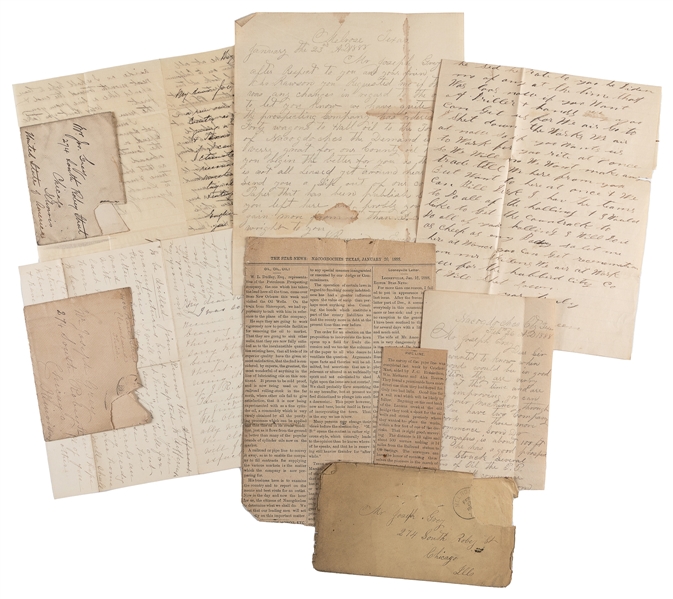  [TEXAS OIL BOOM]. Archive of 6 Documents Plus 2 Articles Ab...