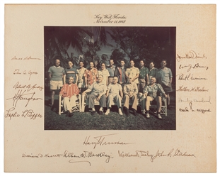  TRUMAN, Harry S. (1884-1972). Signed Group Photograph of Pr...