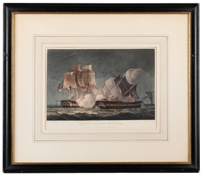  [PRINTS]. Four color aquatint engravings from Jenkins' “Nav...