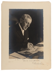  WILSON, Woodrow (1856-1924). Inscribed Photograph. July 7 -...