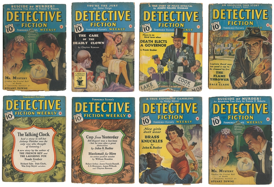  [PULPS]. Seven Issues of “Detective Fiction – Formerly Flyn...