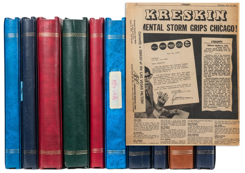  KRESKIN (George Kresge, 1935-2024). Chronological Scrapbooks of The Amazi...