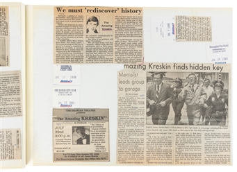  KRESKIN (George Kresge, 1935-2024). Chronological Scrapbooks of The Amazi...