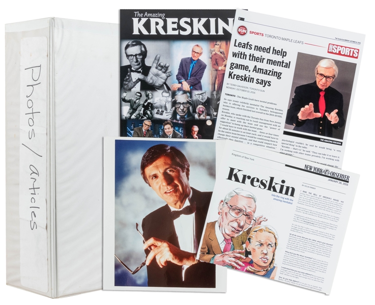 KRESKIN (George Kresge, 1935-2024). Kreskin Press and Publicity Collection. Bulk...