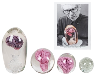  KRESKIN (George Kresge, 1935-2024). [ART GLASS] Four Art Gl...