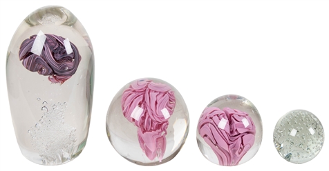  KRESKIN (George Kresge, 1935-2024). [ART GLASS] Four Art Gl...
