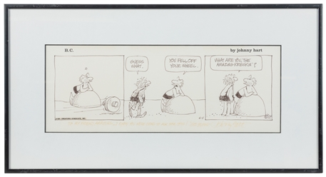  HART, John Lewis (1931 - 2007). B.C. Comic Strip Original A...