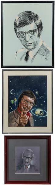  Trio of Kreskin Portraits. 20th - 21st century. Signed to t...