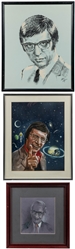  Trio of Kreskin Portraits. 20th - 21st century. Signed to t...