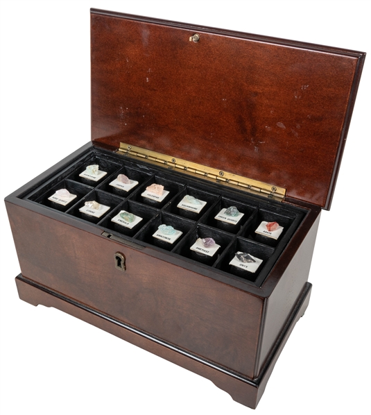  Mineral Prediction Chest. 1990s. Finely finished wooden che...
