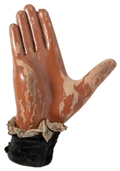 Animated Hand. New York: Hornmann Magic Co., early 20th century. A carved w...