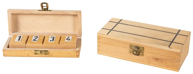  Divination Box. Western Germany, ca. 1980s. Four numbered b...