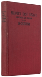  HOUDINI, Harry (Erik Weisz, 1874 – 1926). Elliott's Last Le...