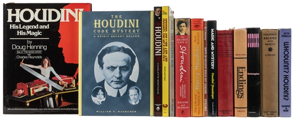  [HOUDINI]. Collection of Books Regarding the Life and Magic...