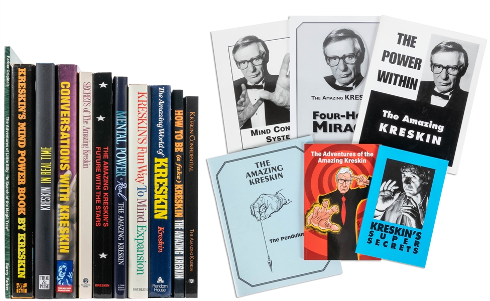 Kreskin Book Archive. V.p. 20th -21st century. Sixteen titl...