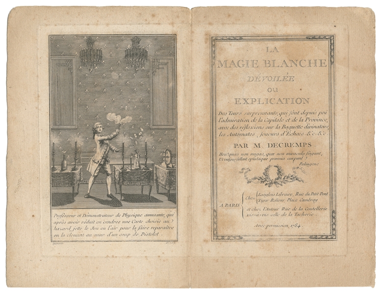  DECREMPS, Henri. Le Magie Blanche Devoilée. Proof Sheet. Pa...
