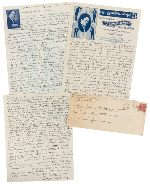  DOWNS, T. Nelson (1867-1938). Three-Page ALS to John Northe...