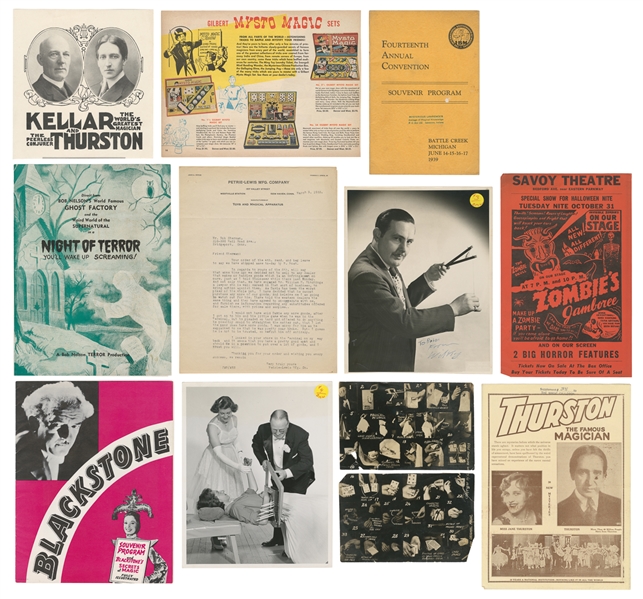  [EPHEMERA – MAGICIANS] Large Collection of Vintage Magician...
