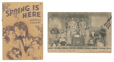  HARDEEN (Theo Weiss, 1876 – 1945). Two Pieces of Hardeen Ep...