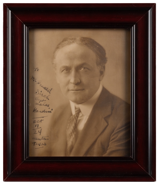  HOUDINI (Erik Weisz, 1874–1926). Inscribed and Signed Houdi...