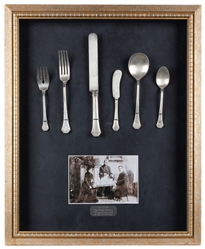  [HOUDINI] Houdini/Weiss Family Silverware. 1920s. Set of si...