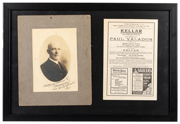  KELLAR, Harry (1849-1922). Signed Photograph and Kellar/Val...