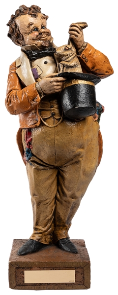  [MAGICAN – SCULPTURE] Rabbit from Hat Magician Sculpture. A...