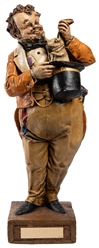  [MAGICAN – SCULPTURE] Rabbit from Hat Magician Sculpture. A...