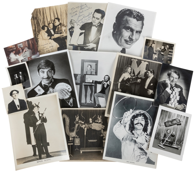  [PHOTOGRAPHS – MAGICIANS] Collection of Vintage Photographs...