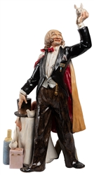  [ROBERT-HOUDIN]. Porcelain Magician Statuette. Spain: Lopez...