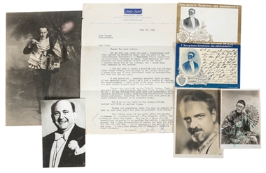  [POSTCARDS – MAGICIANS] Group of Five Magicians Postcards,...