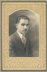  ROCK, Will (1908-95). Early Signed Portrait of Magician Wil...