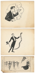  TARBELL, Harlan (1890 – 1960). Five Original Pen-and-Ink Dr...