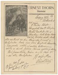  THORN, Ernst (1853 – 1928). Group of Thorn Postcards. Germa...