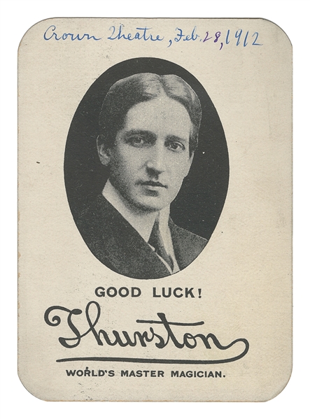  THURSTON, Howard (1869–1936). Thurston/Wrigley Gum Throw Ou...
