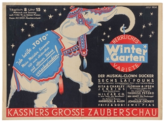  KASSNER, Alois (1887 – 1970). Kassners Grosse Zauberschau. ...