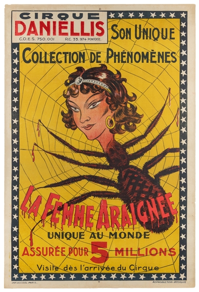  [SIDESHOW ILLUSION] La Femme Araignée / Cirque Daniellis. P...