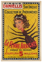  [SIDESHOW ILLUSION] La Femme Araignée / Cirque Daniellis. P...