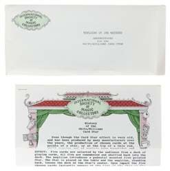  Card Star. Pasadena: Okito-Williams ca. 1997. Handsomely la...