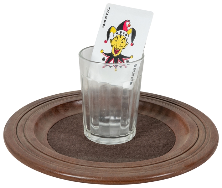  Rising Card Tray. Texas: Viking-Haenchen, 1990s. Turned woo...
