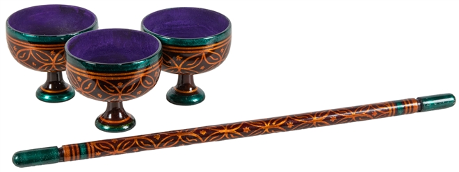  Indian Cups and Balls. India: D.A. Tayade, 1970s. Turned wo...